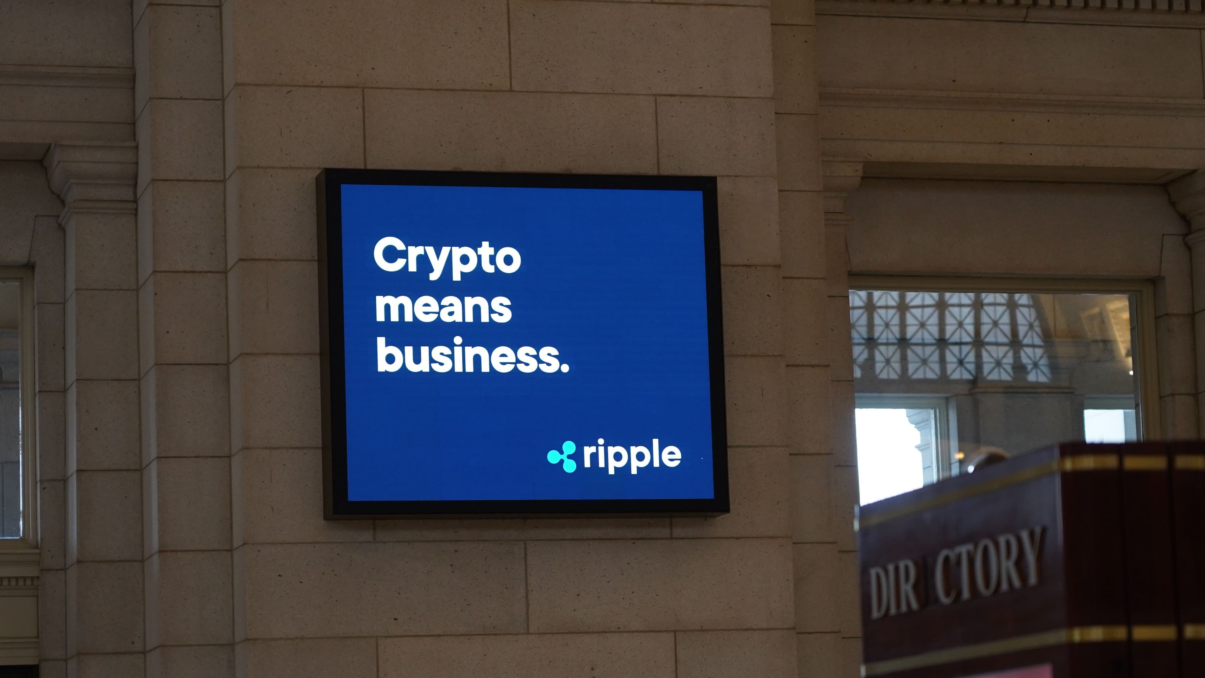 Ripple ad in Washington's Union Station (Nikhilesh De/CoinDesk)