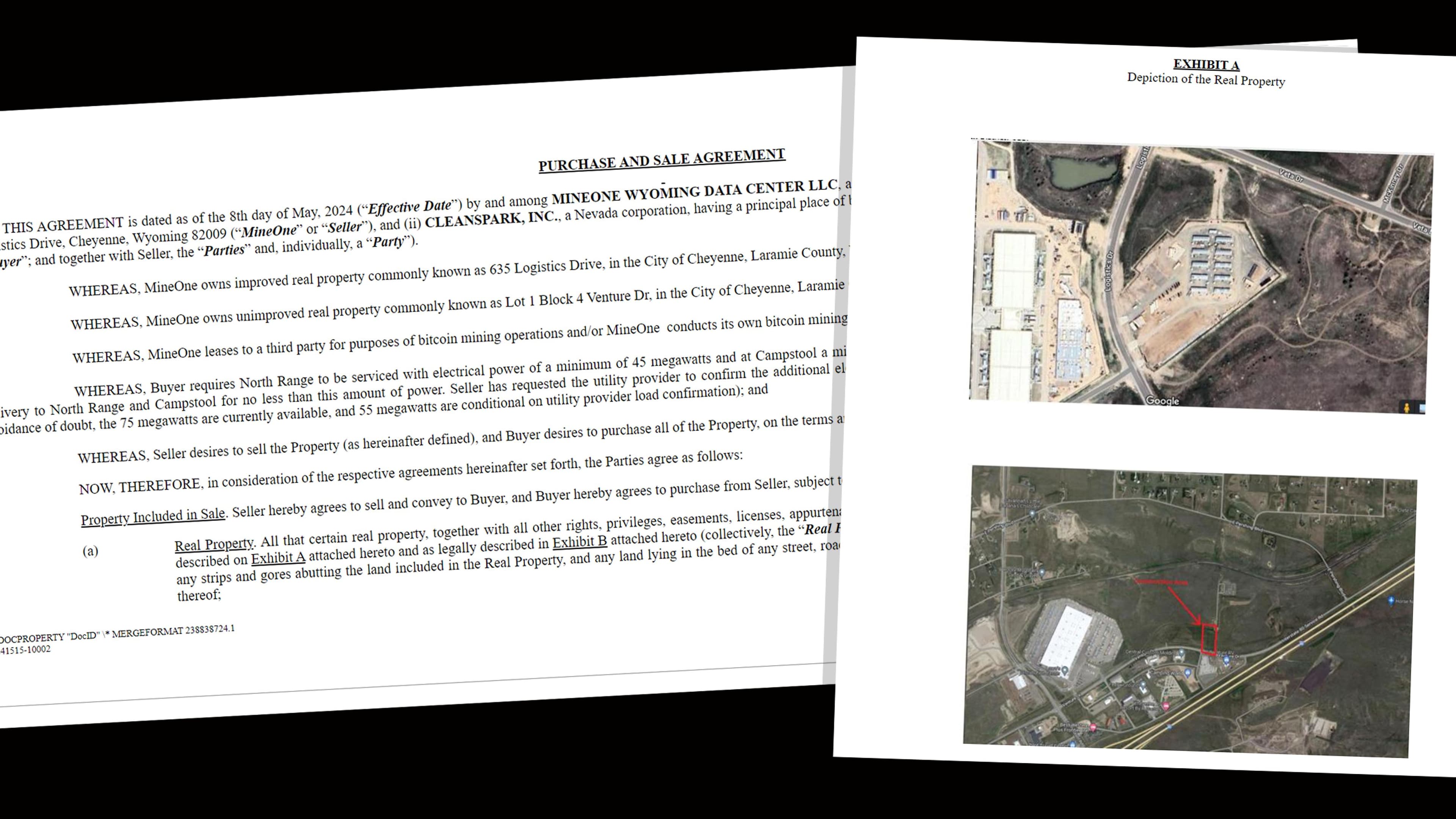 CleanSpark disclosed its deal to buy MineOne's Wyoming property just days before the White House ordered the operation to halt. (Documents from Securities and Exchange Commission filings)