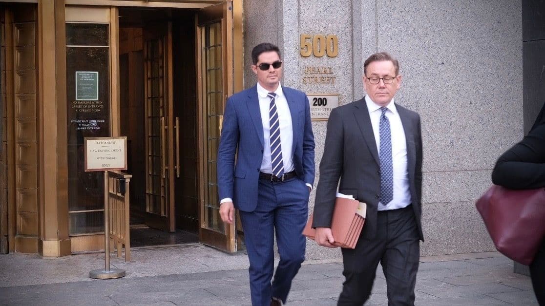 Ryan Salame leaving a New York courthouse on Sept. 7, 2023. (Sam Kessler/CoinDesk)