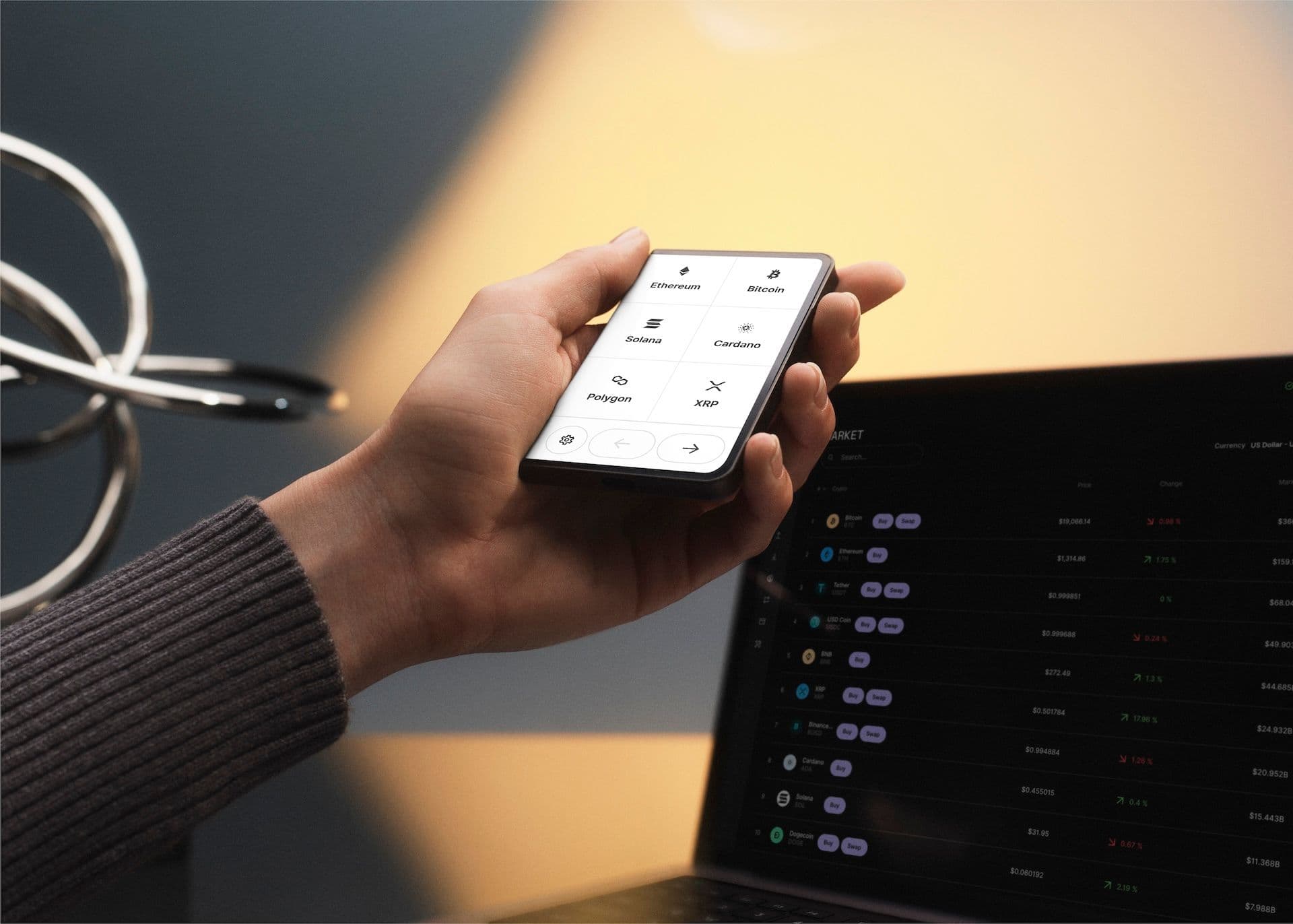 Ledger's new 'Stax' touchscreen hardware wallet (Ledger)