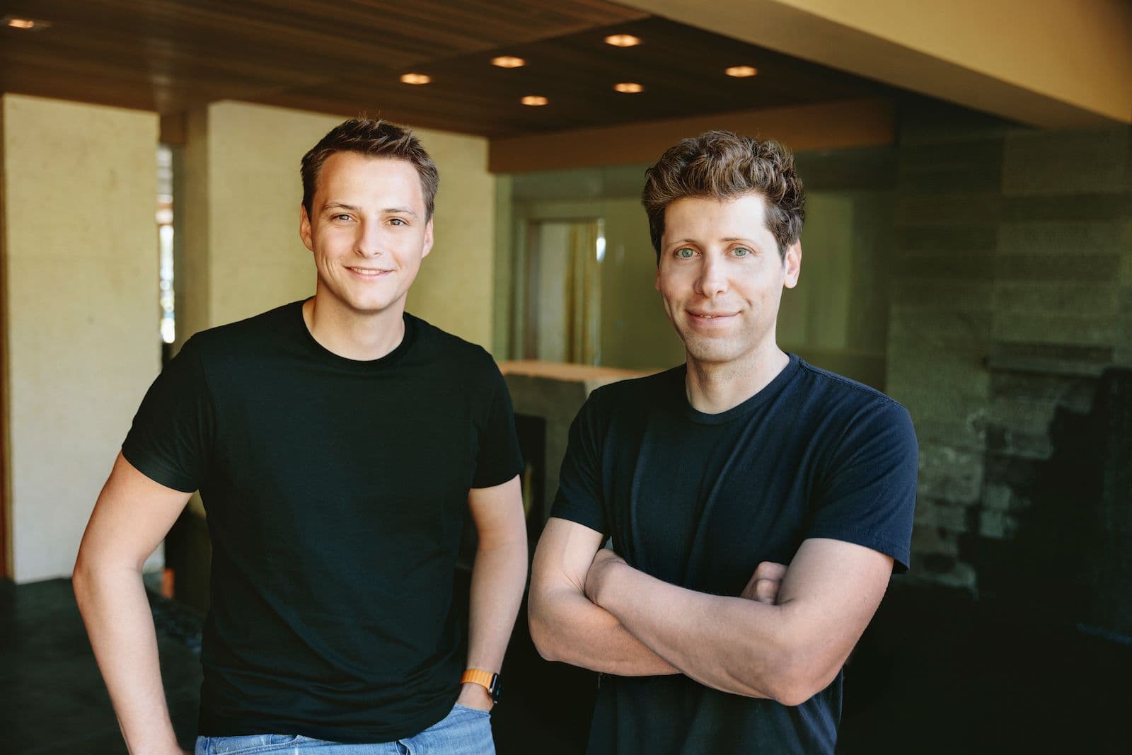 Worldcoin co-founders Alex Blania and Sam Altman (Marc Olivier/Worldcoin)