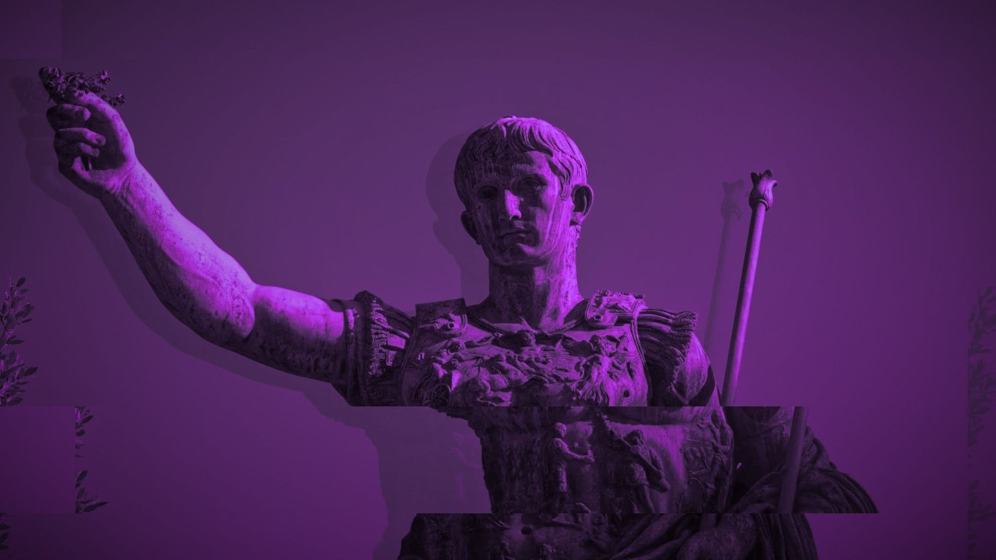 16:9 julius caesar, when in rome, cesr (Nemanja Peric/Unsplash, modified by CoinDesk)