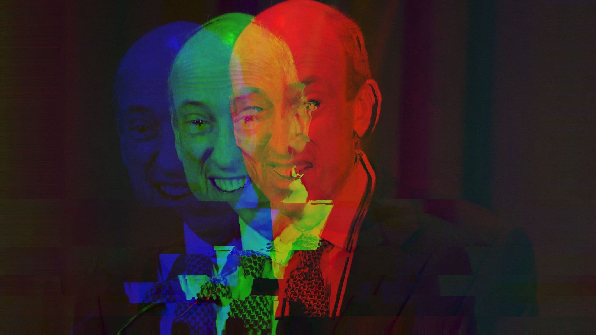 16:9 SEC Chairman Gary Gensler, U.S. Securities and Exchange Commission (Jesse Hamilton/CoinDesk, modified)