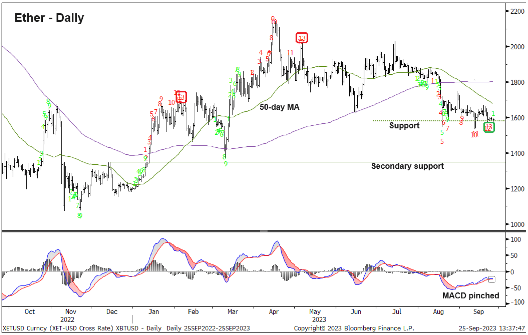 The TD sequential count has generated a buy signal. (Fairlead Strategies)