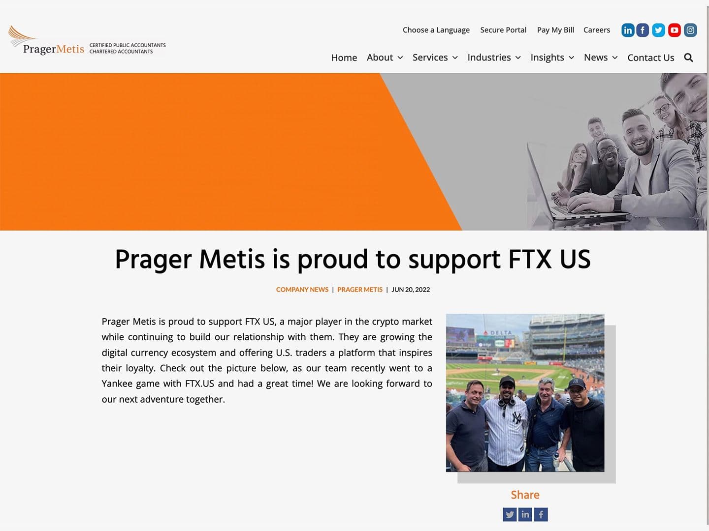 CDCROP: PragerMetis website FTX screenshot (PagerMetis)