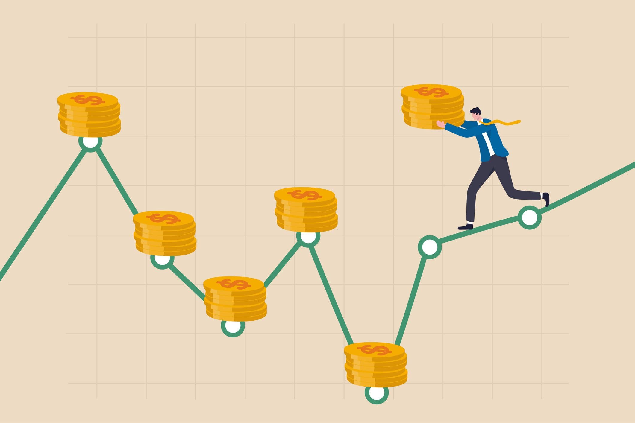 Dollar cost averaging investment strategy (Nuthawut Somsuk/Getty Images)