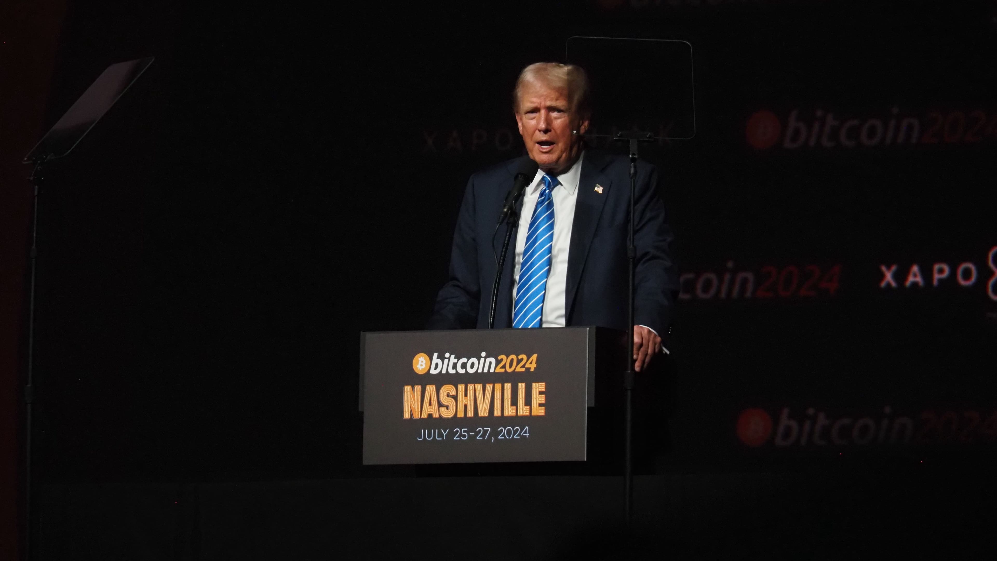 Donald Trump at Bitcoin 2024 in Nashville (Danny Nelson/CoinDesk)