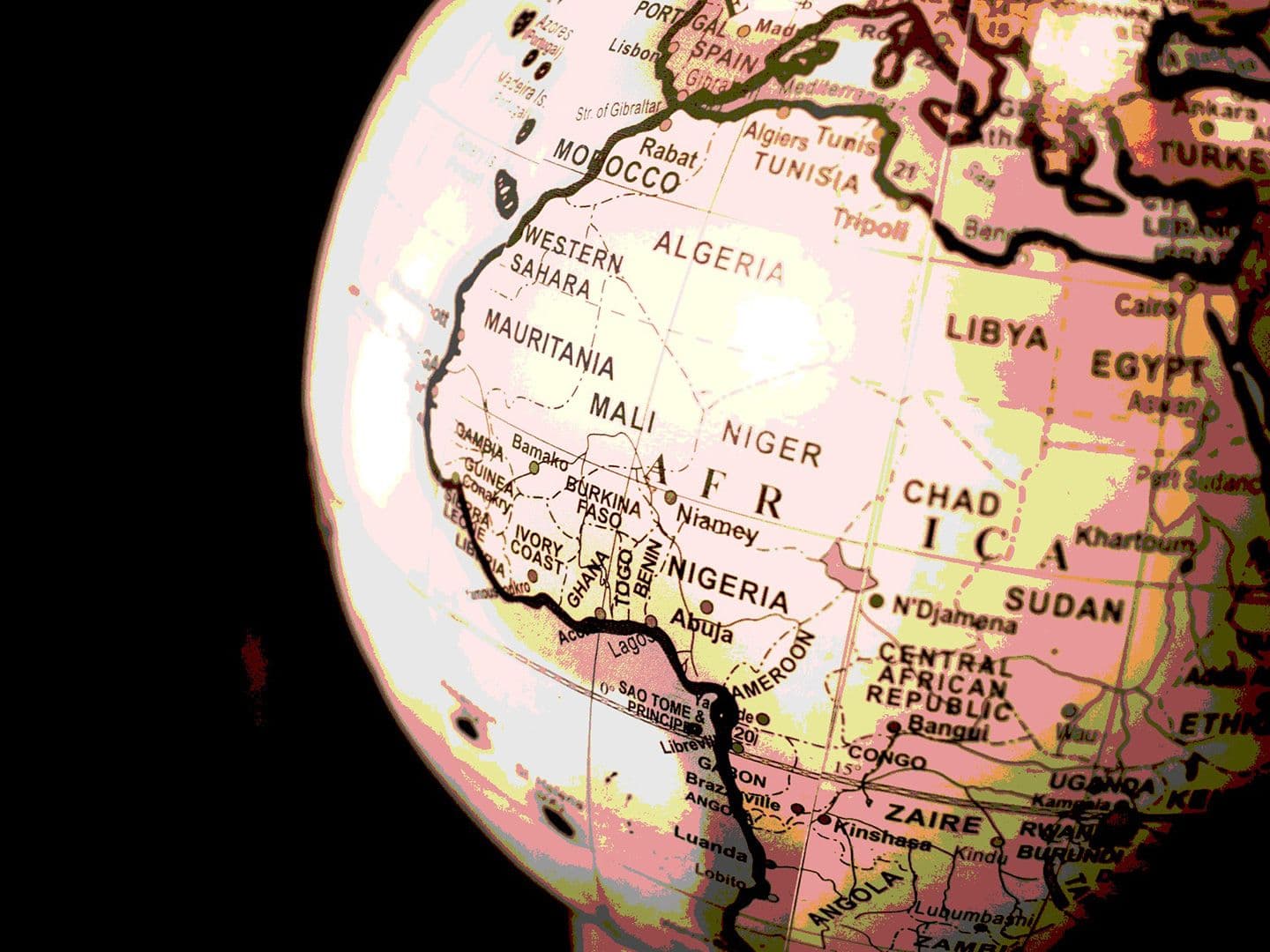 CDCROP: Globe focus on Africa (James Wiseman/Unsplash, modified by CoinDesk)