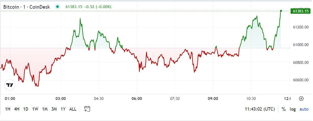 BTC price, FMA Aug. 14 2024 (CoinDesk)