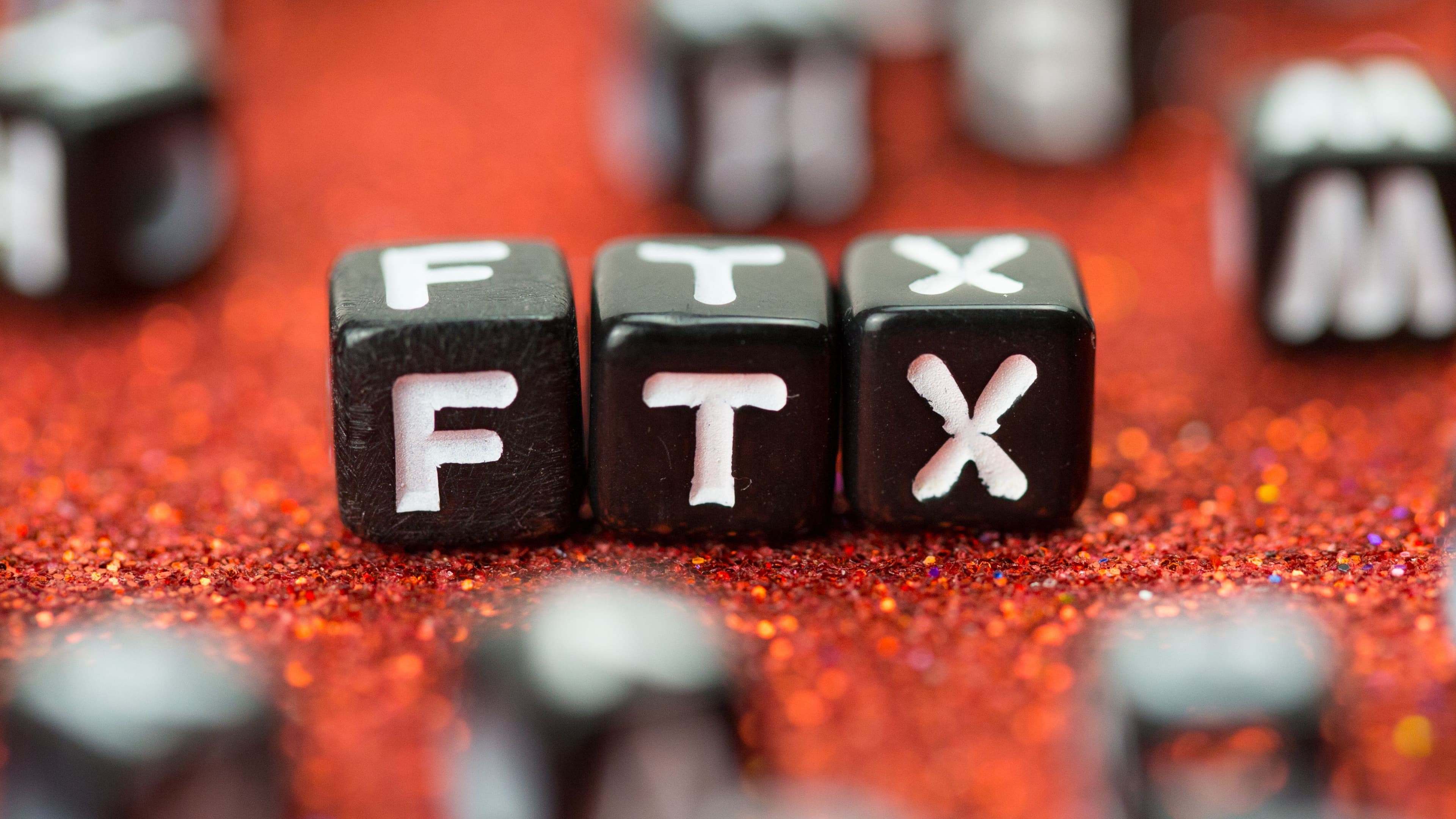 FTX Spelled in Letter Blocks