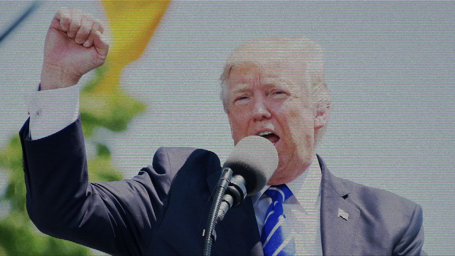 CROP 16:9 Trump at rally, public Domain (Gerd Altmann/Wikimedia Commons, modified by CoinDesk)