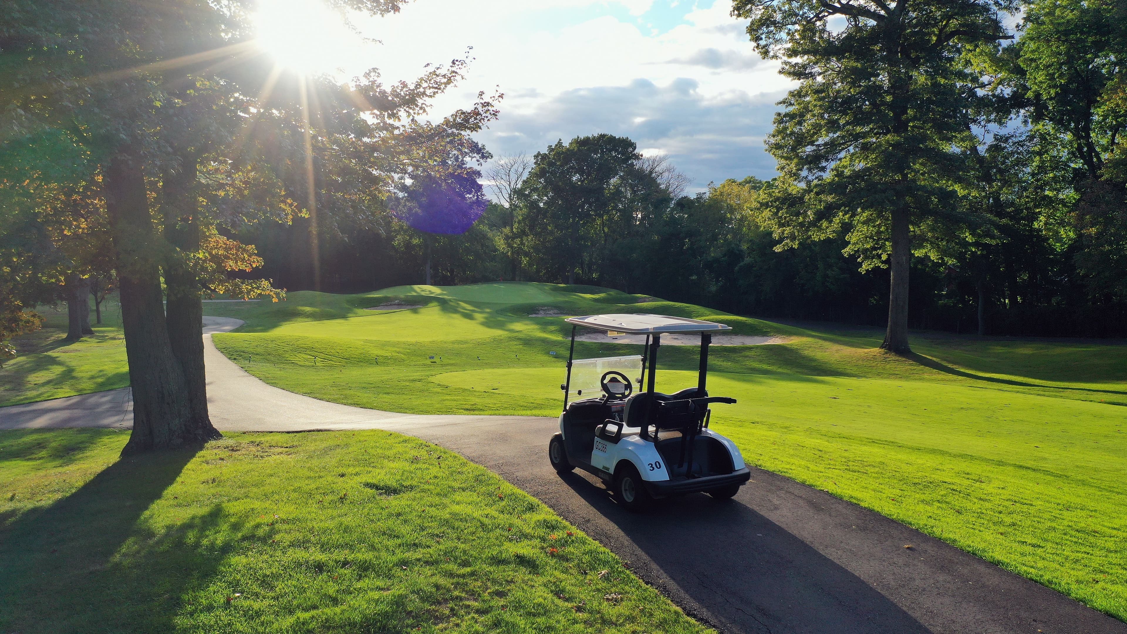 A Long Island golf course bathed in sunlight. (Bruce Bennett/Getty Images)