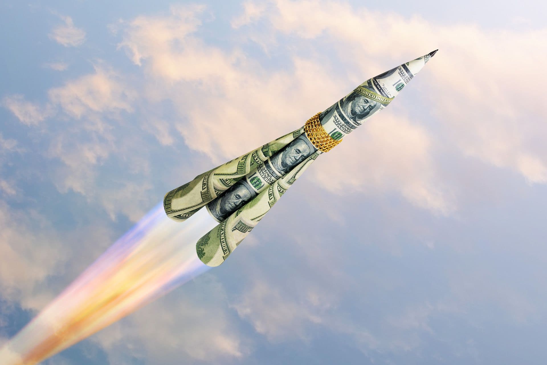 A money rocket launches (Getty Images)