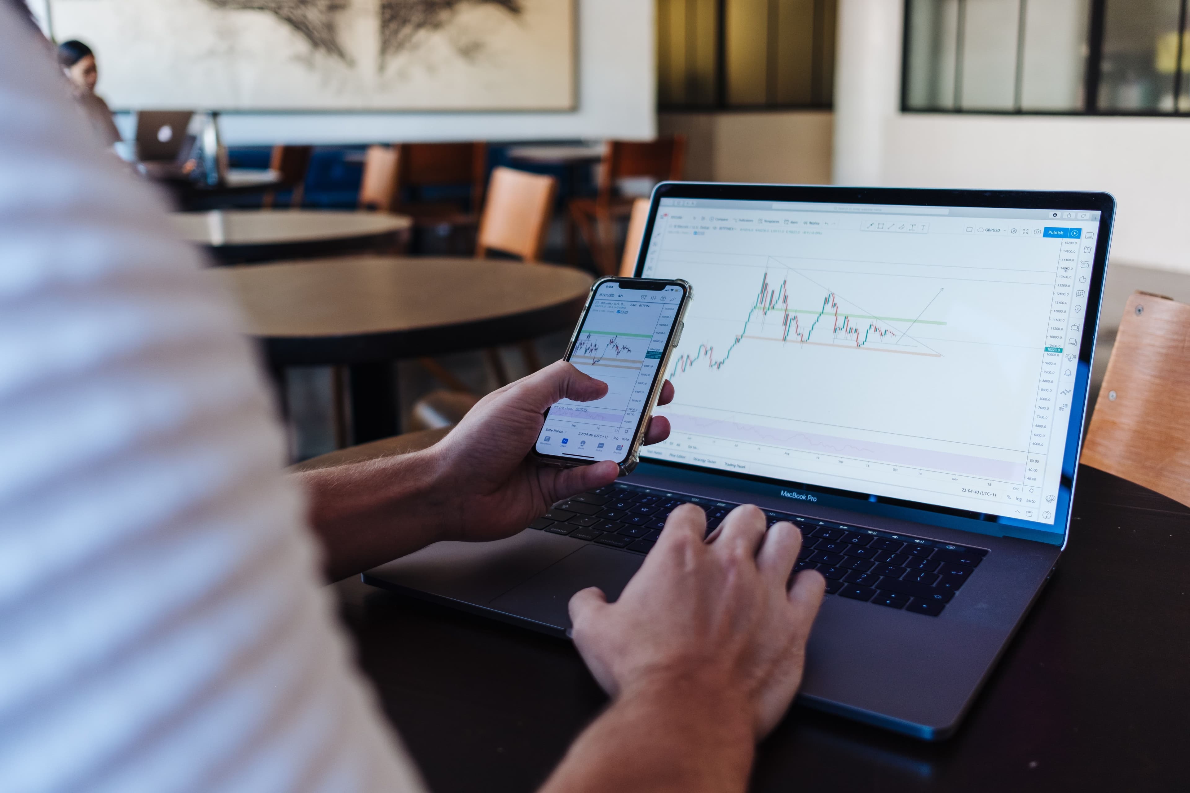 Trader looks at lines of support and resistance (Unsplash)