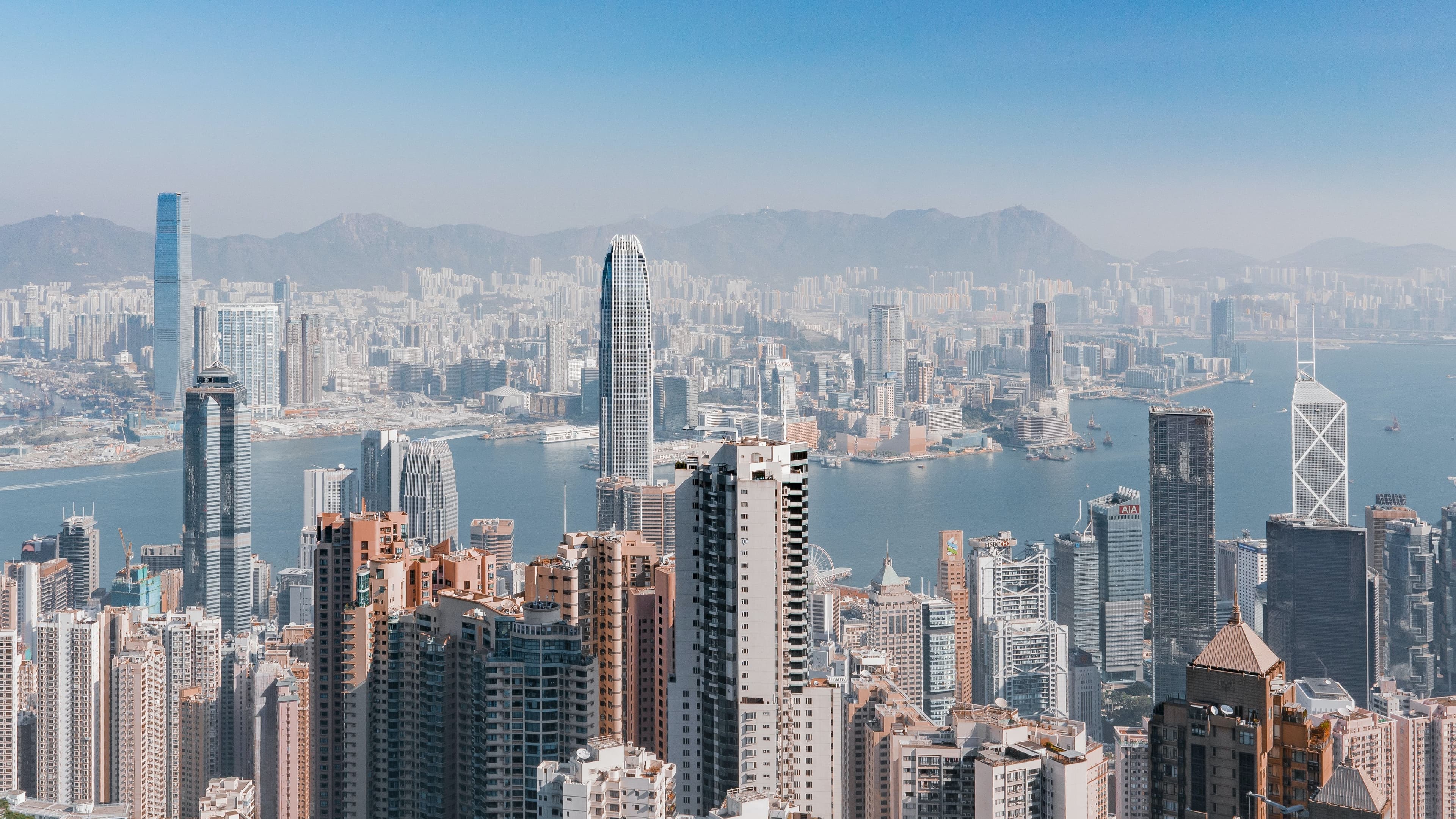 16:9 crop Hong Kong harbor view