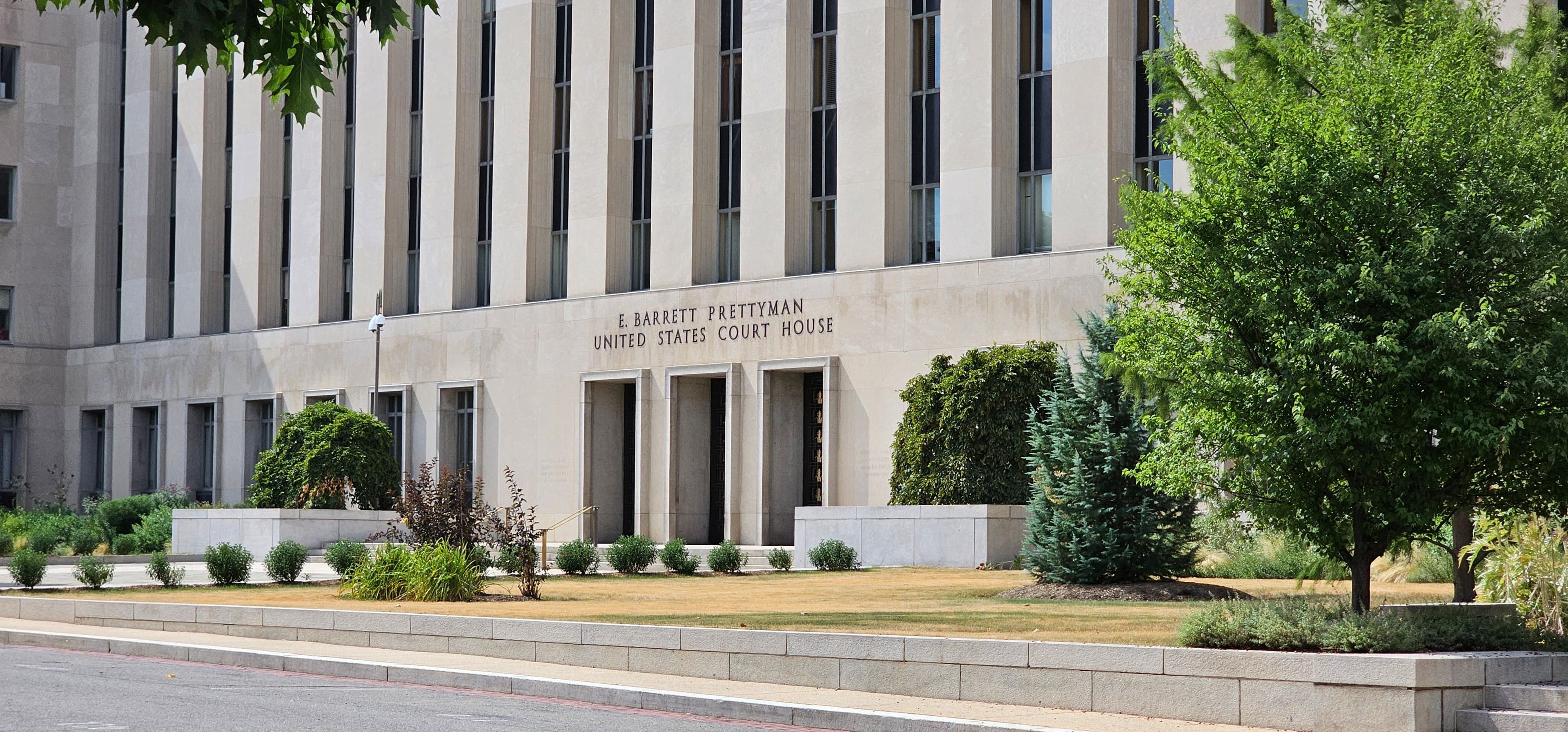 The E. Barrett Prettyman courthouse in Washington, D.C. (Nikhilesh De/CoinDesk)