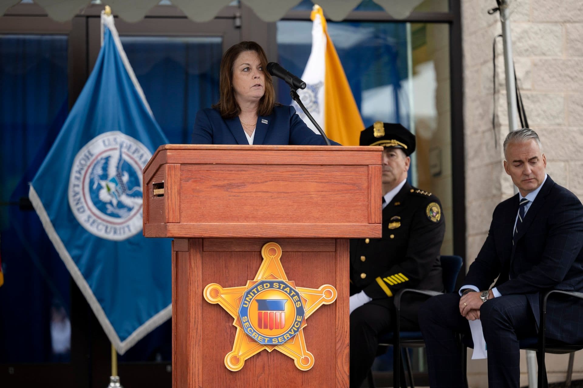 DHS Secretary Alejandro Mayorkas Attends the USSS Wall of Honor Ceremony 