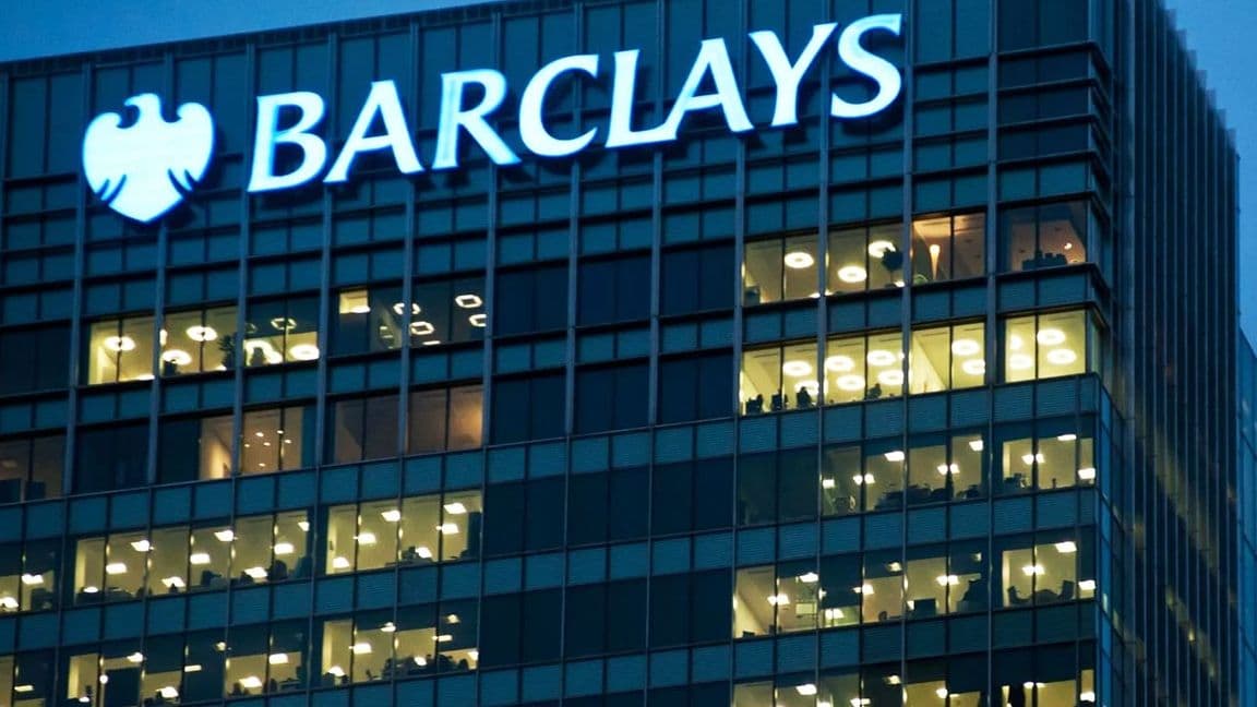 Barclays Sign Building (Pcruciatti/Shutterstock)