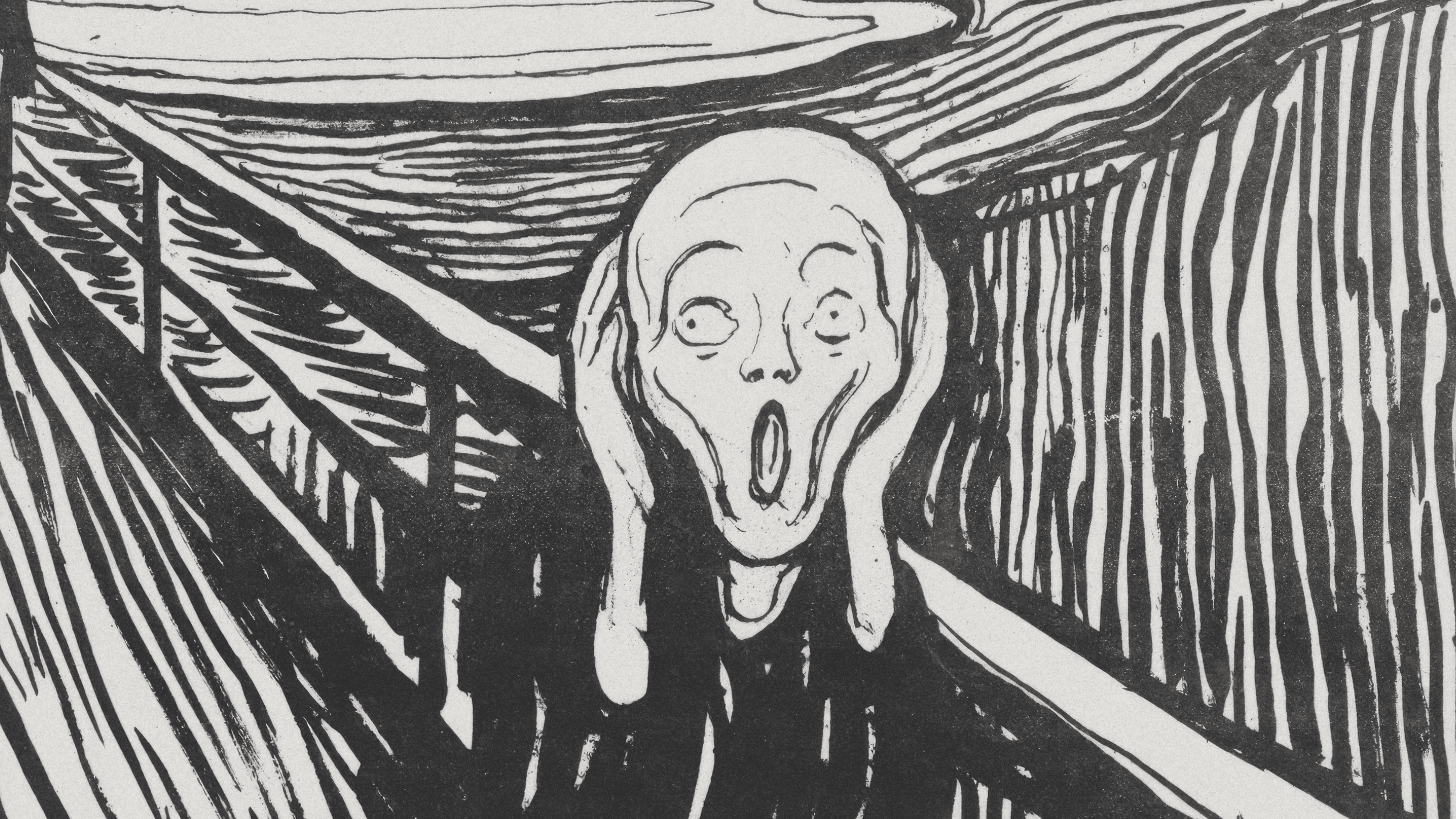 CROP 16:9 Edvard Munch The Scream Date: 1895 (Art Institute of Chicago)