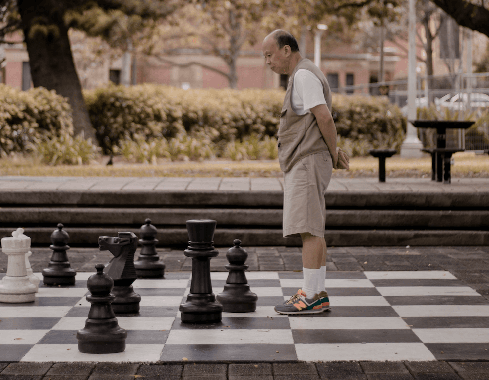 Man playing chess