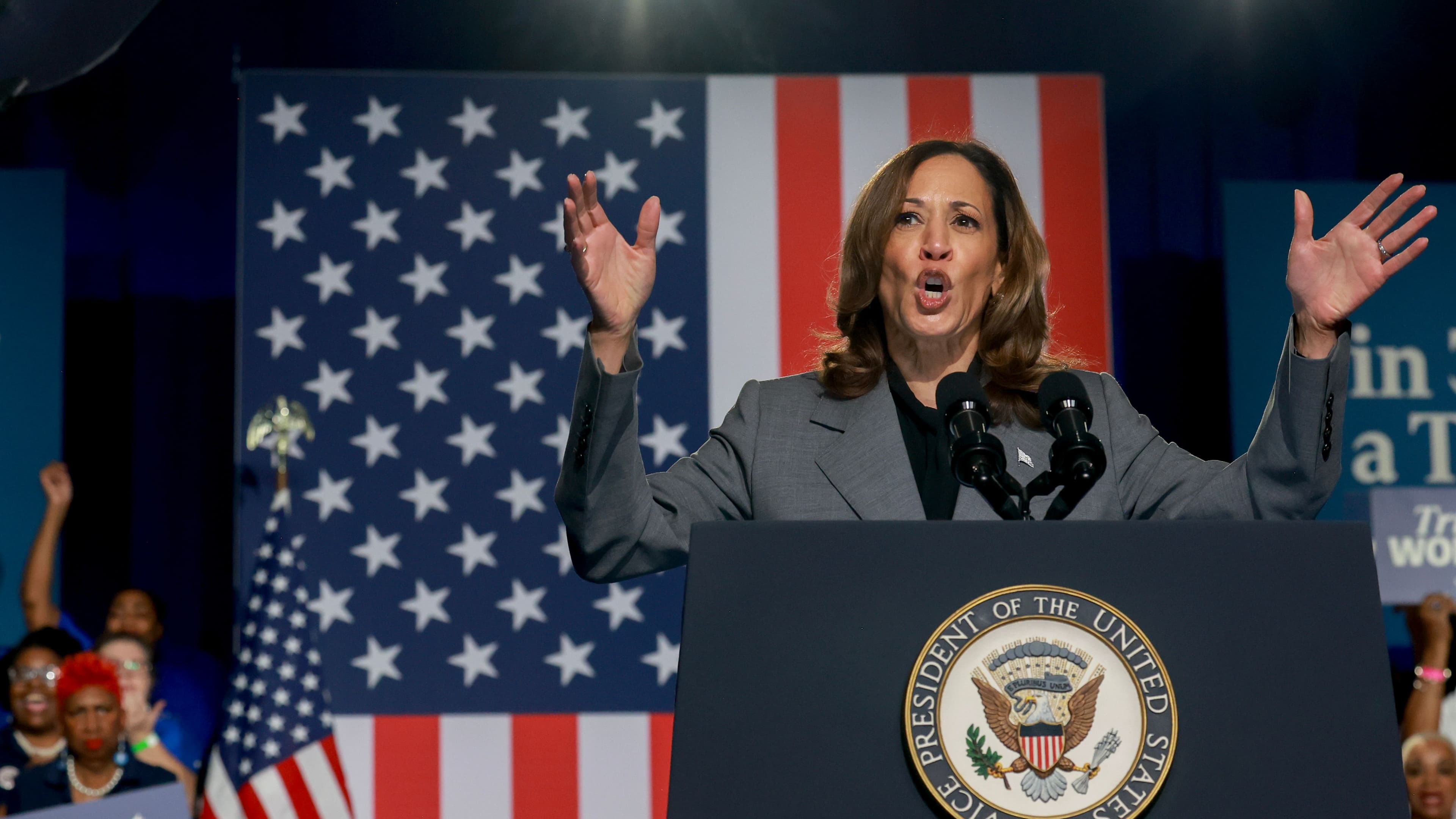 Kamala Harris Highlights Fight For Reproductive Freedom As She Campaigns For President In Georgia