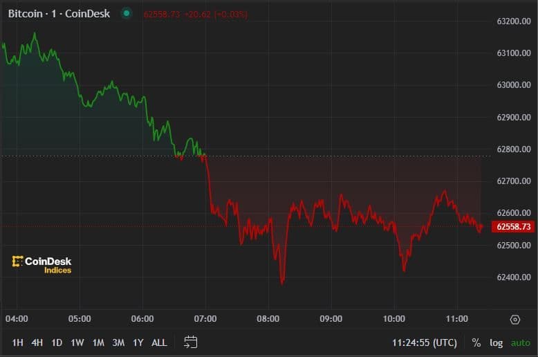 BTC price, FMA July 2 2024 (CoinDesk)