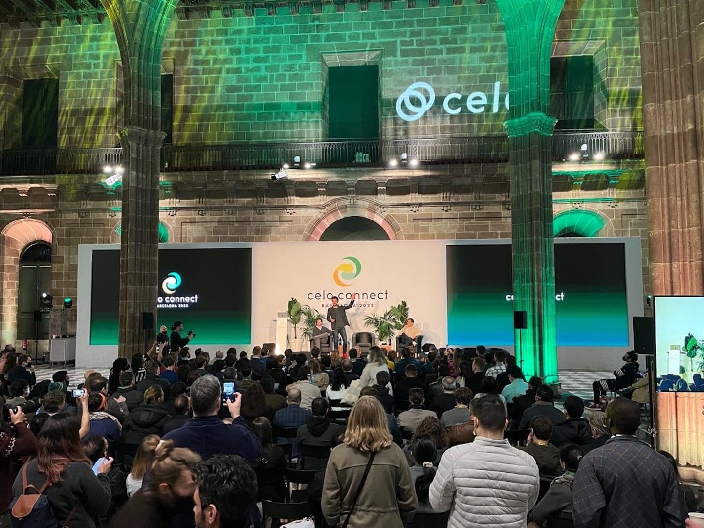 Image tweeted by Celo officials on Monday from the conference in Barcelona, Spain. (Celo)