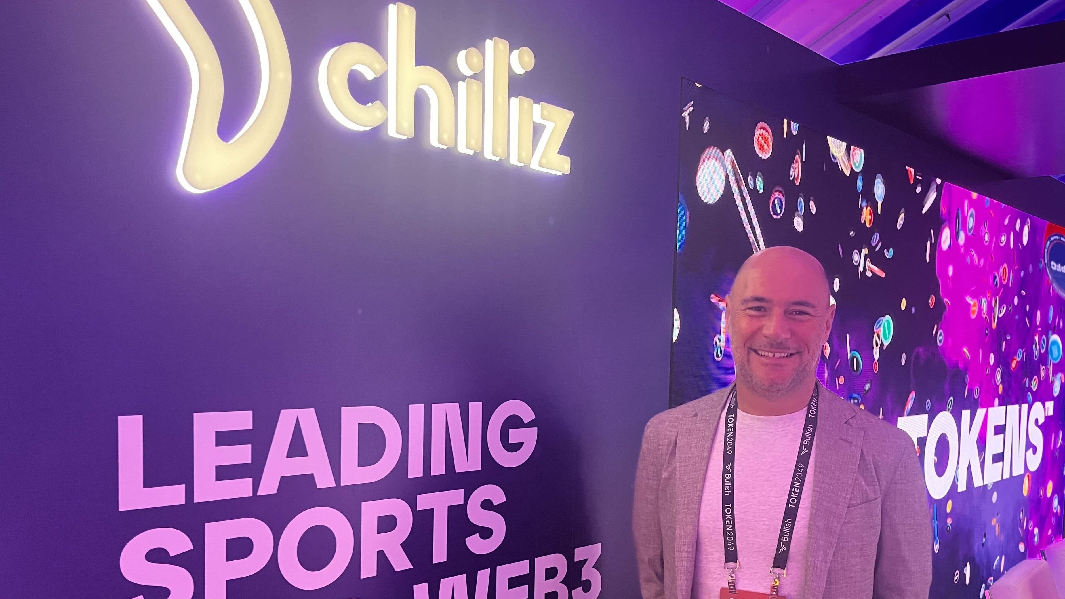 Chiliz CEO Alexandre Dreyfus in Singapore during Token2049 (Amitoj Singh/CoinDesk)