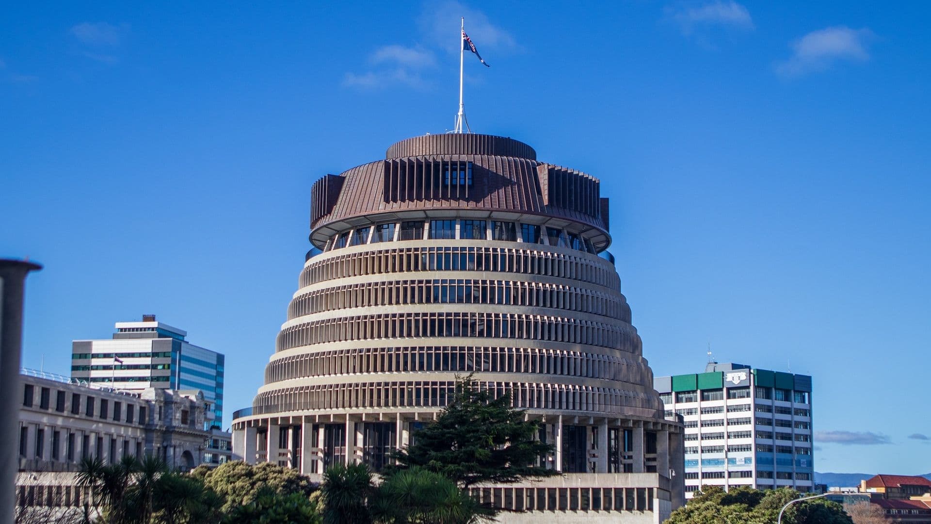 16:9 crop Wellington New Zealand Parliament