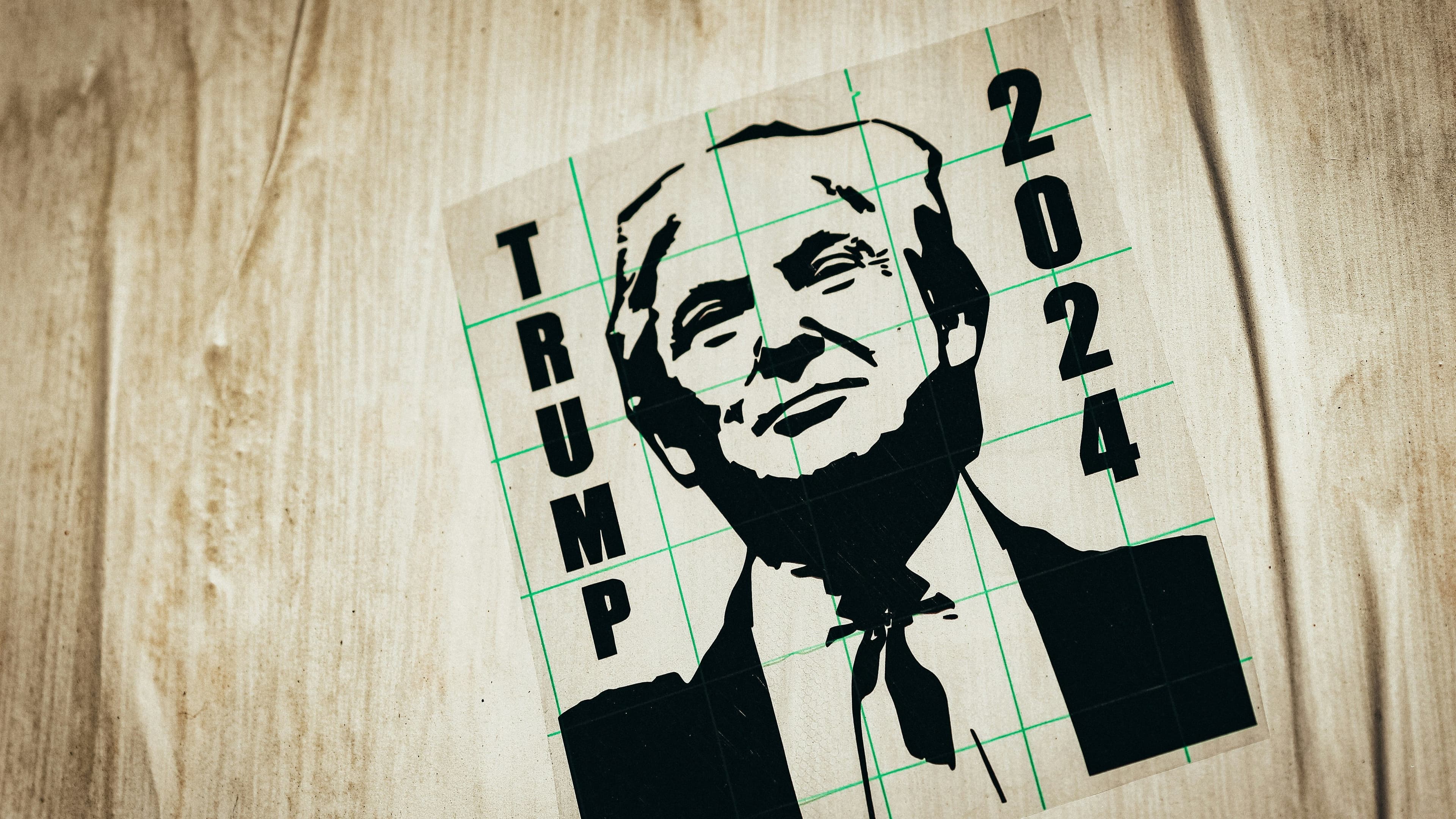 Trump poster for 2024 election. (Jon Tyson/Unsplash)